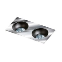 Точковий світильник AZzardo HUGO 2 DOWNLIGHT AZ1738 + AZ0823 Chrome/Black