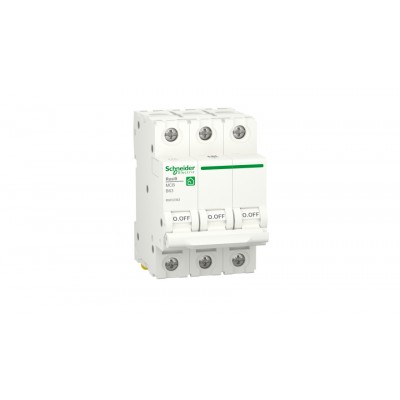 Автоматичний вимикач 63А, 3 полюси, крива, 6кА Schneider Electric RESI9 R9F02363