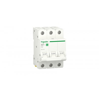 Автоматичний вимикач 10А, 3 полюси, крива C, 6кА Schneider Electric RESI9 R9F12310