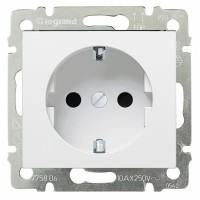 Розетка силовая Valena 2К+3 на винтах 10/16 А 230/250 В~ белый Legrand 774420