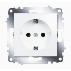 Розетка с заземлением ABB Cosmo белый 619-010200-217