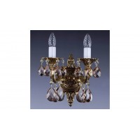 Бра кришталеве ArtGlass SARKA II. brass antique 8008 WL CL