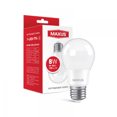 Лампа светодиодная A60 Maxus 1-LED-774 A55 8W 4100K 220V E27