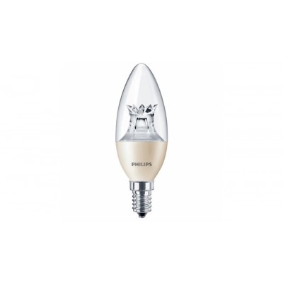 Лампа светодиодная C37 Philips Master LEDcandle DT E14 6-40W 827 B38 CL Свеча 929001140408