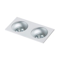 Точковий світильник AZzardo HUGO 2 DOWNLIGHT AZ1739 + AZ0821 White/Aluminium