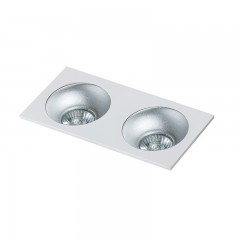 Точковий світильник AZzardo HUGO 2 DOWNLIGHT AZ1739 + AZ0821 White/Aluminium