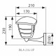 Світильник настінний вуличний Kanlux RILA 23L-UP IP44 23580 садово-парковий