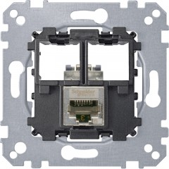 Механізм комп'ютерної розетки RJ45 1 пост, кат. 6 STP, Schneider Electric Merten System M, MTN4576-0021