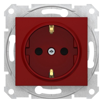 Розетка із змл. зі шторками червоний Sedna SDN3000341, Schneider Electric