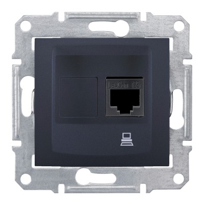 Розетка комп'ютерна RJ45, кат. 5e, екр. STP графіт Sedna SDN4500170, Schneider Electric