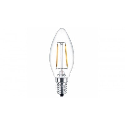 Світлодіодна лампа C37 Philips LED Fila ND E14 2.3-25W 2700K 230V B35 1CT APR Філамент 929001180107