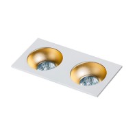 Точковий світильник AZzardo HUGO 2 DOWNLIGHT AZ1739 + AZ0825 White/Champagne