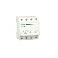 Автоматичний вимикач 63А, 4 полюси, крива, 6кА Schneider Electric RESI9 R9F02463