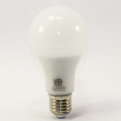 Лампа світлодіодна A65 LightOffer LED-12-022 12W 4000K 220V E27