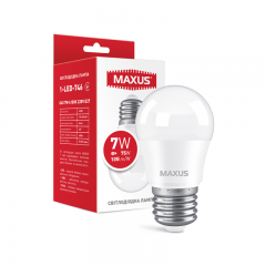 Лампа світлодіодна G45 Maxus 1-LED-746 7W 4100K 220V E27