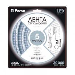 Светодиодная лента Feron SANAN LS607 60SMDм 12V IP65 белый