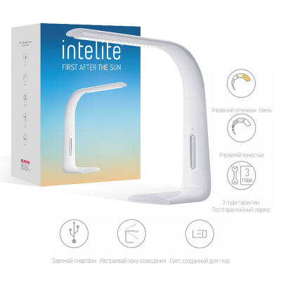 Настільна лампа світлодіодна Maxus intelite DESK LAMP 7W WHITE (DL1-7W-WT)