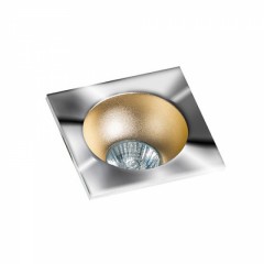 Точечный светильник AZzardo HUGO 1 DOWNLIGHT AZ1734 + AZ0825 Chrome/Champagne