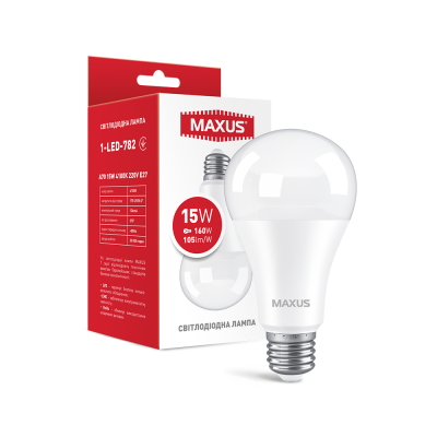 Лампа світлодіодна A70 Maxus 1-LED-782 A70 15W 4100K 220V E27