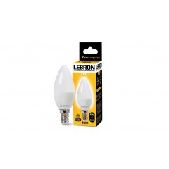 Лампа светодиодная LED Lebron L-C37 6W E14 3000K 220V 480Lm 11-13-19