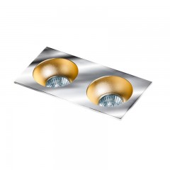 Точечный светильник AZzardo HUGO 2 DOWNLIGHT AZ1738 + AZ0825 Chrome/Champagne