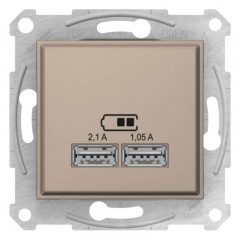 USB-розетка х2 2.1А слон. кость Sedna SDN2710223 Schneider Electric