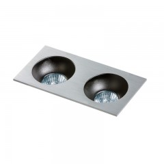 Точковий світильник AZzardo HUGO 2 DOWNLIGHT AZ1737 + AZ0823 Aluminium/Black