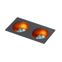 Точковий світильник AZzardo HUGO 2 DOWNLIGHT AZ1740 + AZ0824 Black/Gold