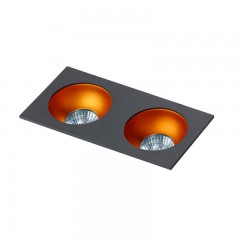 Точковий світильник AZzardo HUGO 2 DOWNLIGHT AZ1740 + AZ0824 Black/Gold