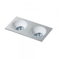 Точечный светильник AZzardo HUGO 2 DOWNLIGHT AZ1737 + AZ0822 Aluminium/White