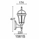 Світильник настінний вуличний REAL I 1561S Lusterlicht