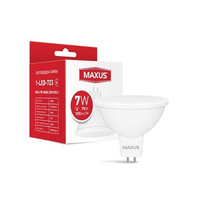 Світлодіодна лампа Mr16 Maxus 1-LED-723 MR16 7W 3000K 220V GU 5.3 AP