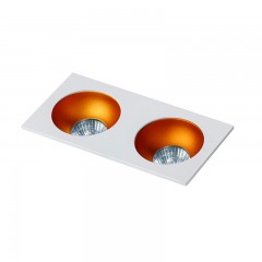 Точковий світильник AZzardo HUGO 2 DOWNLIGHT AZ1739 + AZ0824 White/Gold