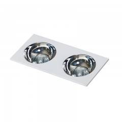 Точечный светильник AZzardo HUGO 2 DOWNLIGHT AZ1739 + AZ0855 White/Chrome