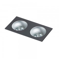 Точковий світильник AZzardo HUGO 2 DOWNLIGHT AZ1740 + AZ0821 Black/Aluminium