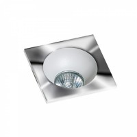 Точковий світильник AZzardo HUGO 1 DOWNLIGHT AZ1734 + AZ0822 Chrome/White