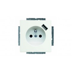 Розетка Schuko/ USB ABB Basic 55 белый, 20 EUCBUSB-94-507