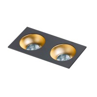 Точковий світильник AZzardo HUGO 2 DOWNLIGHT AZ1740 + AZ0825 Black/Champagne