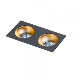 Точечный светильник AZzardo HUGO 2 DOWNLIGHT AZ1740 + AZ0825 Black/Champagne