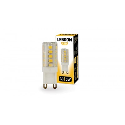 Лампа светодиодная LED Lebron L-G9, 3W, G9, 4500K, 220V, 280Lm, 11-16-34