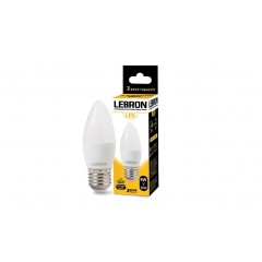 Лампа світлодіодна LED Lebron L-C37 6W E27 4100K 220V 480Lm 11-13-50