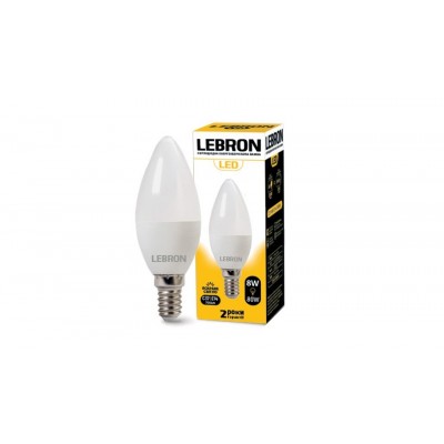 Лампа світлодіодна LED Lebron L-C37 8W E14 4100K 220V 700Lm 00-10-48, 11-13-28