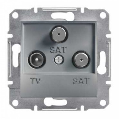 Розетка ТВ /Спутник /Спутник оконечная (1Дб) сталь Asfora EPH3600162 TV-SAT-SAT Schneider Electric