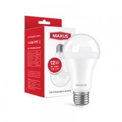 Лампа светодиодная A60 Maxus 1-LED-777 A60 12W 3000K 220V E27