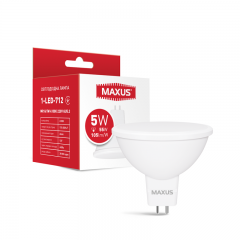 Лампа світлодіодна Mr16 Maxus 1-LED-712 MR16 5W 4100K 220V GU 5.3 AP