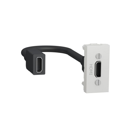 Розетка HDMI, 1 модуль, білий, Unica New, NU343018 Schneider Electric