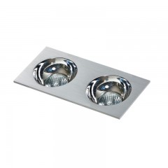 Точковий світильник AZzardo HUGO 2 DOWNLIGHT AZ1737 + AZ0855 Aluminium/Chrome