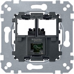 Механізм комп'ютерної розетки RJ45 1 пост, кат. 5 UTP, Schneider Electric Merten System M, MTN4575-0001