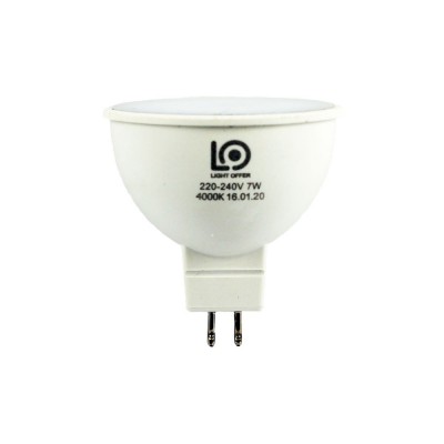 Лампа світлодіодна MR16 LightOffer LED-07-026 7W 4000K 220V G5,3