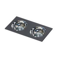 Точковий світильник AZzardo HUGO 2 DOWNLIGHT AZ1740 + AZ0855 Black/Chrome